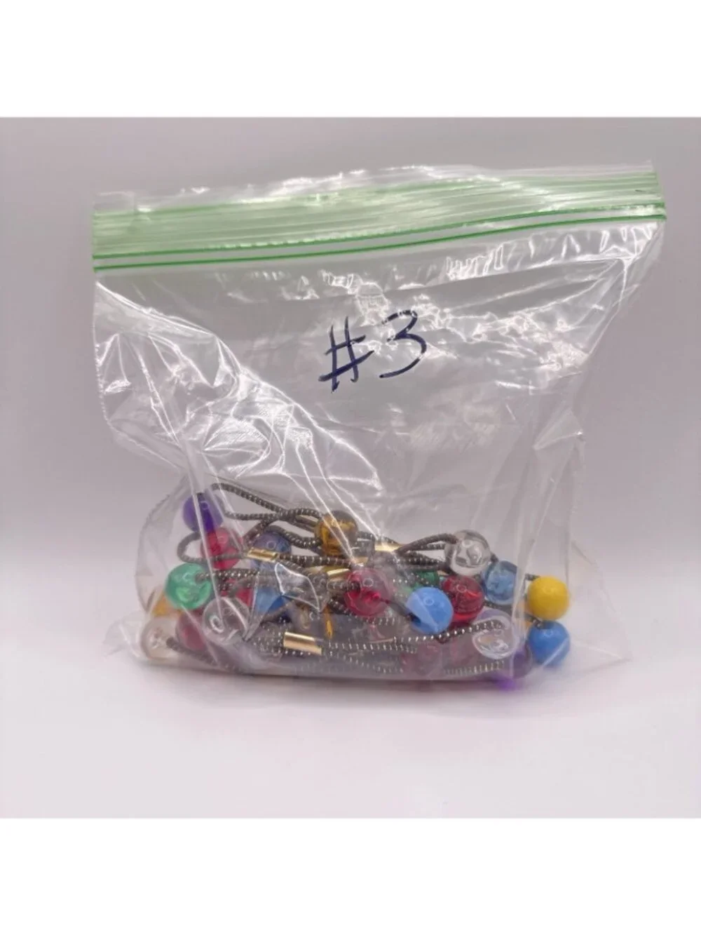 20 GOODY Vintage Ponytail Holders Twin Beads Medium Knocker Balls Hair Ties #3